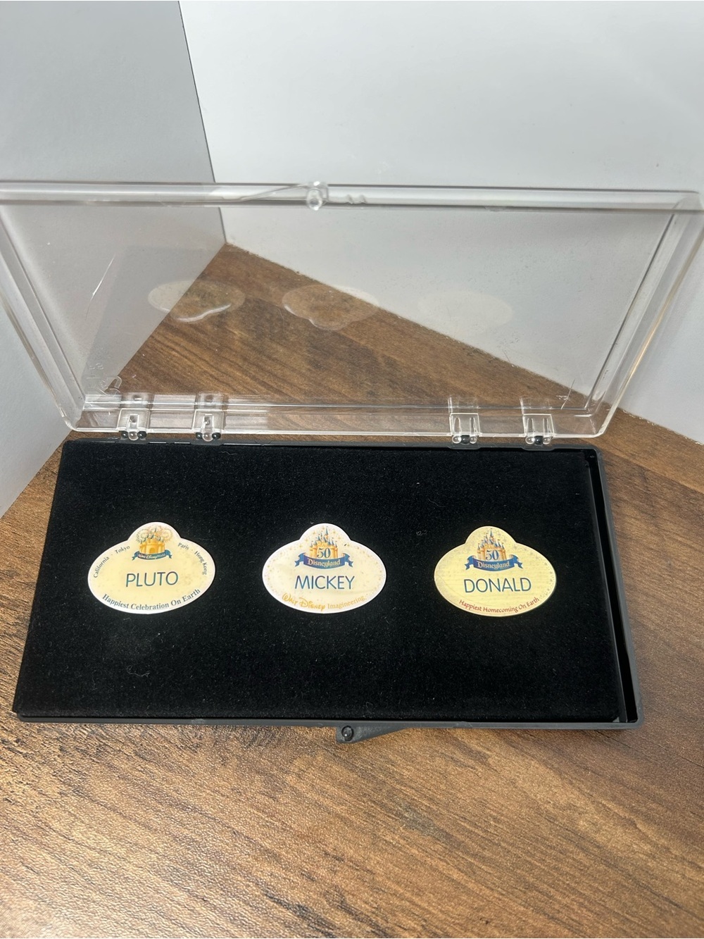 RARE LE Disney pin Cast Exclusive 50th Anniversary Name Tags Mickey Donald Pluto - Picture 4 of 6